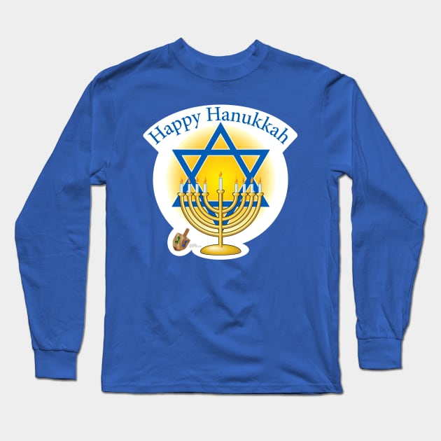 Happy Hanukkah Long Sleeve T-Shirt by NN Tease